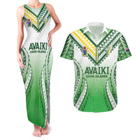 Custom Cook Islands Avaiki Rugby Couples Matching Tank Maxi Dress and Hawaiian Shirt Go Champions - Polynesian Pride