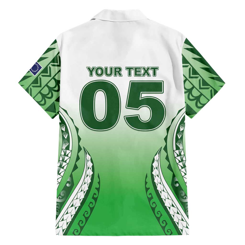 Custom Cook Islands Avaiki Rugby Family Matching Off Shoulder Short Dress and Hawaiian Shirt Go Champions LT05 - Polynesian Pride