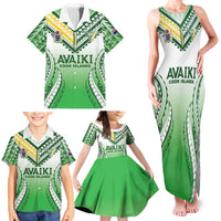 Custom Cook Islands Avaiki Rugby Family Matching Tank Maxi Dress and Hawaiian Shirt Go Champions LT05 - Polynesian Pride