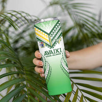 Custom Cook Islands Avaiki Rugby Skinny Tumbler Go Champions LT05 - Polynesian Pride