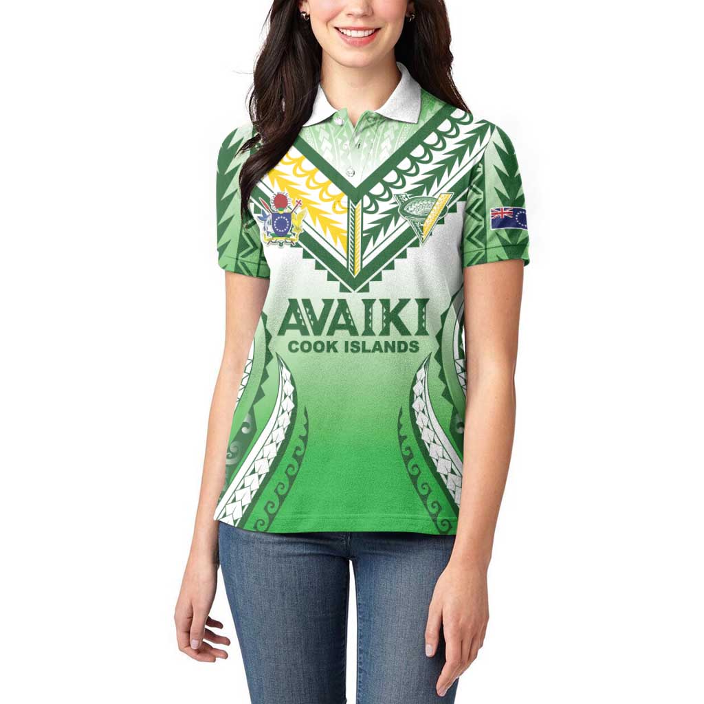 Custom Cook Islands Avaiki Rugby Women Polo Shirt Go Champions - Polynesian Pride