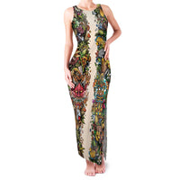 Hawaii And Japan Family Matching Tank Maxi Dress and Hawaiian Shirt Tiki With Oni Mask LT05 Mom's Dress Colorful - Polynesian Pride