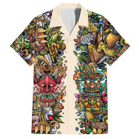 Hawaii And Japan Hawaiian Shirt Tiki With Oni Mask - Polynesian Pride