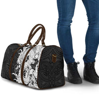 Hawaiian And Japanese Culture Travel Bag Irezumi Dragon With Polynesian Pattern Black LT05 - Polynesian Pride