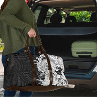 Hawaiian And Japanese Culture Travel Bag Irezumi Dragon With Polynesian Pattern Black LT05 - Polynesian Pride
