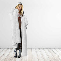Hawaiian And Japanese Culture Hooded Blanket Irezumi Dragon With Polynesian Pattern White - Polynesian Pride