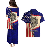 American Samoa Flag Day Couples Matching Puletasi and Hawaiian Shirt Polynesian Tribal Pattern LT05 - Polynesian Pride