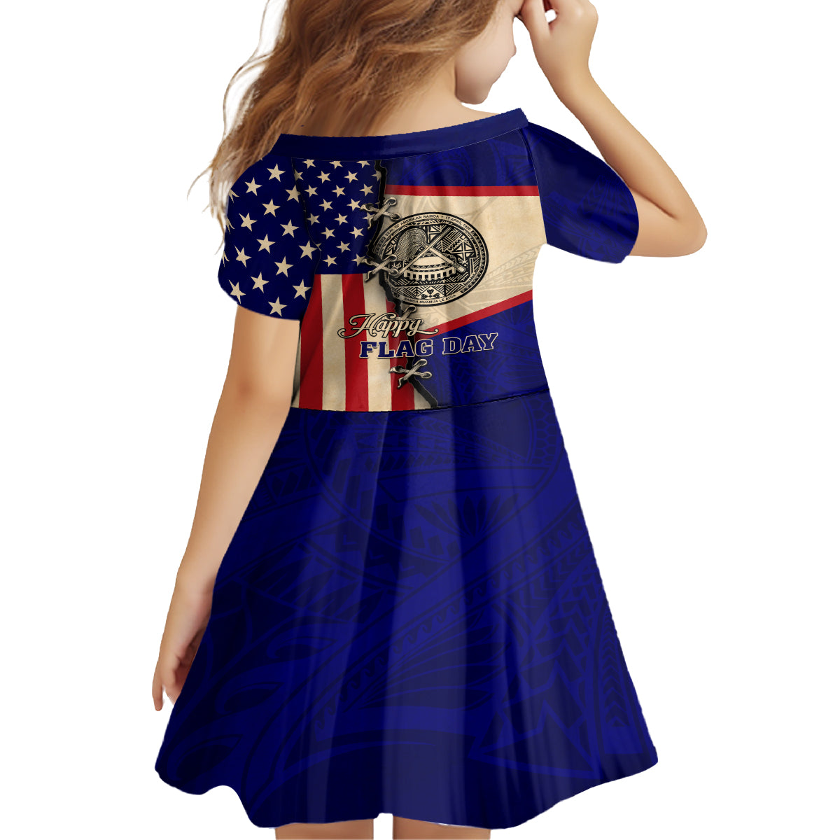 American Samoa Flag Day Family Matching Summer Maxi Dress and Hawaiian Shirt Polynesian Tribal Pattern LT05 - Polynesian Pride