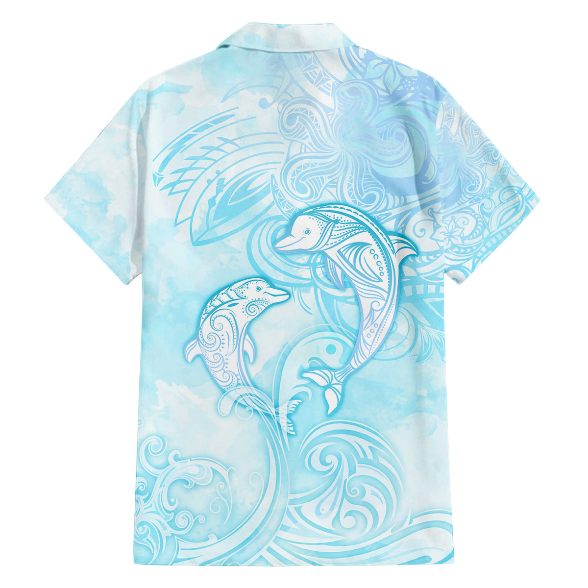 Polynesia Dolphins Under The Sea Family Matching Summer Maxi Dress and Hawaiian Shirt Simple Style LT05 - Polynesian Pride