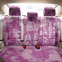 Magenta Hawaii Tapa Pattern Back Car Seat Cover With Heliconia Vintage Style