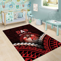 Tonga Happy Father's Day Area Rug Ofa Lahi Atu Dad Polynesian Tribal LT05 - Polynesian Pride