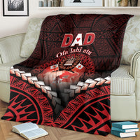 Tonga Happy Father's Day Blanket Ofa Lahi Atu Dad Polynesian Tribal