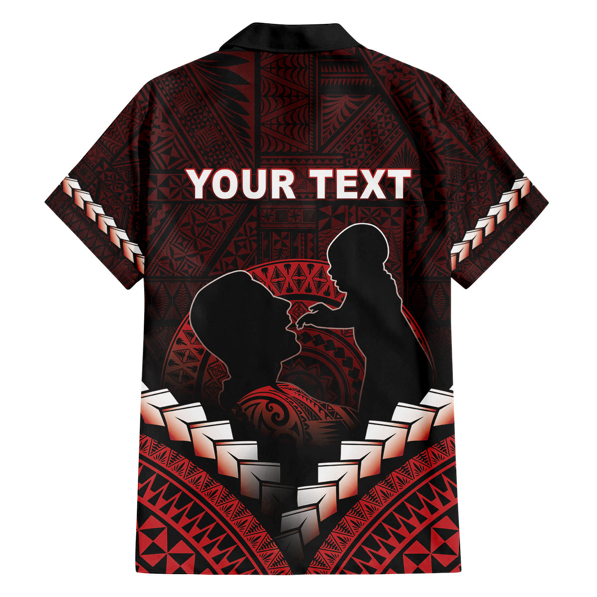 Personalised Tonga Happy Father's Day Family Matching Off The Shoulder Long Sleeve Dress and Hawaiian Shirt Ofa Lahi Atu Dad Polynesian Tribal LT05 - Polynesian Pride