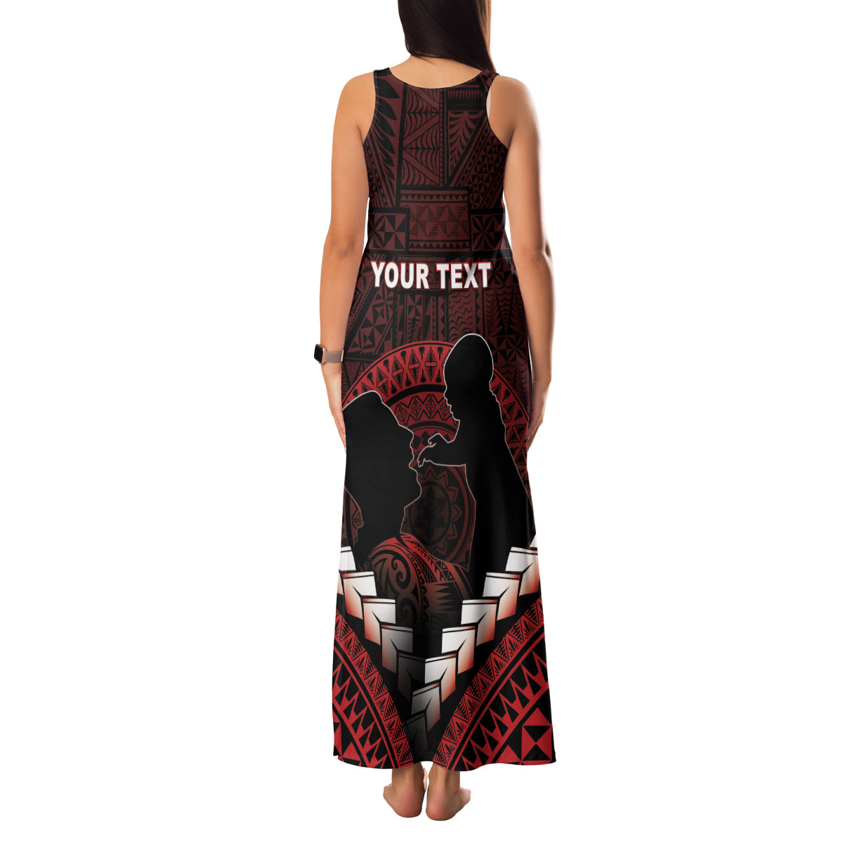 Personalised Tonga Happy Father's Day Family Matching Tank Maxi Dress and Hawaiian Shirt Ofa Lahi Atu Dad Polynesian Tribal LT05 - Polynesian Pride