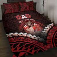 Tonga Happy Father's Day Quilt Bed Set Ofa Lahi Atu Dad Polynesian Tribal LT05 Red - Polynesian Pride
