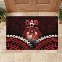 Tonga Happy Father's Day Rubber Doormat Ofa Lahi Atu Dad Polynesian Tribal