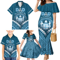 Personalised Fiji Happy Father's Day Family Matching Mermaid Dress and Hawaiian Shirt Au Lomani Iko Dad Polynesian Tribal LT05 - Polynesian Pride