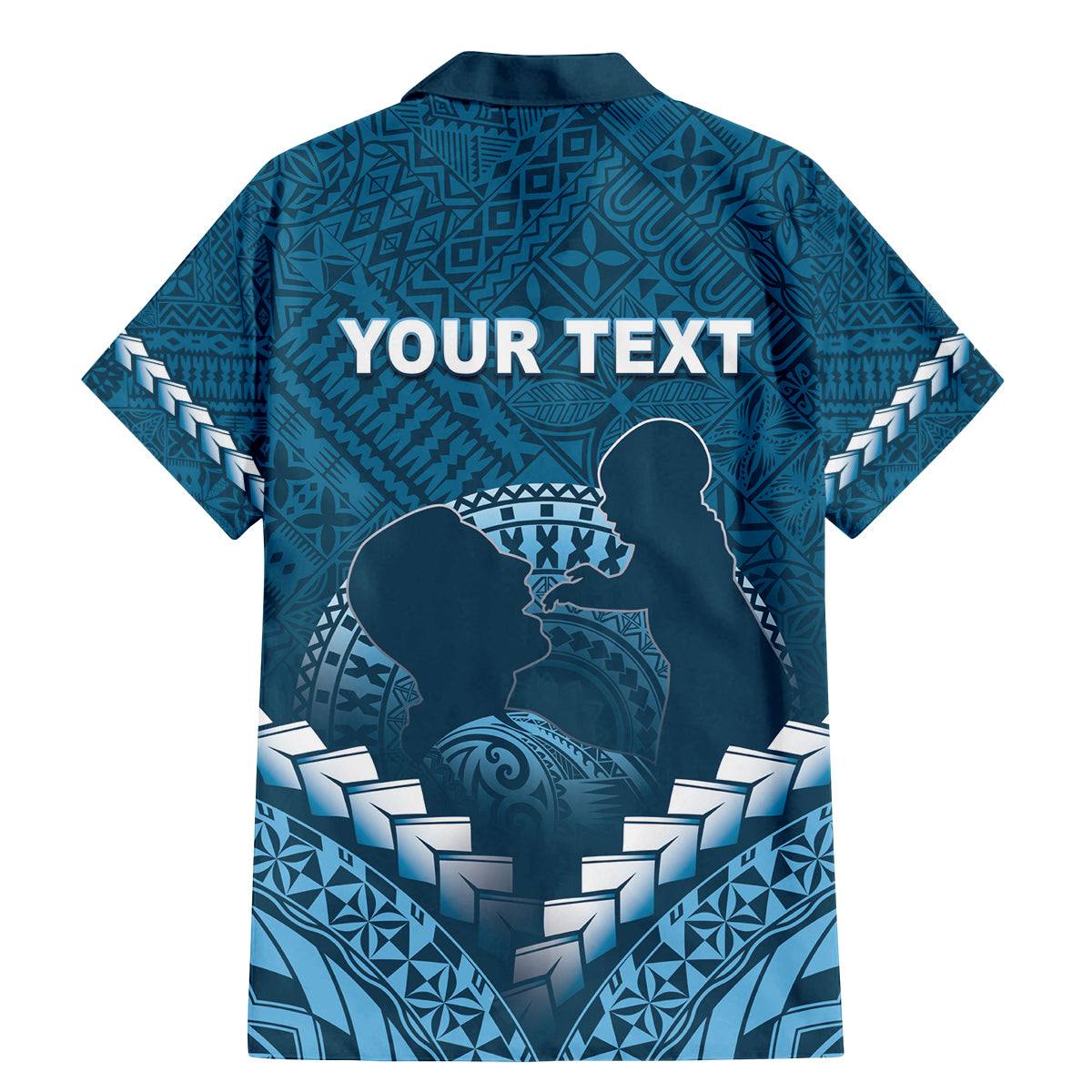 Personalised Fiji Happy Father's Day Family Matching Mermaid Dress and Hawaiian Shirt Au Lomani Iko Dad Polynesian Tribal LT05 - Polynesian Pride