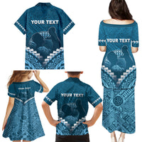 Personalised Fiji Happy Father's Day Family Matching Puletasi and Hawaiian Shirt Au Lomani Iko Dad Polynesian Tribal LT05 - Polynesian Pride