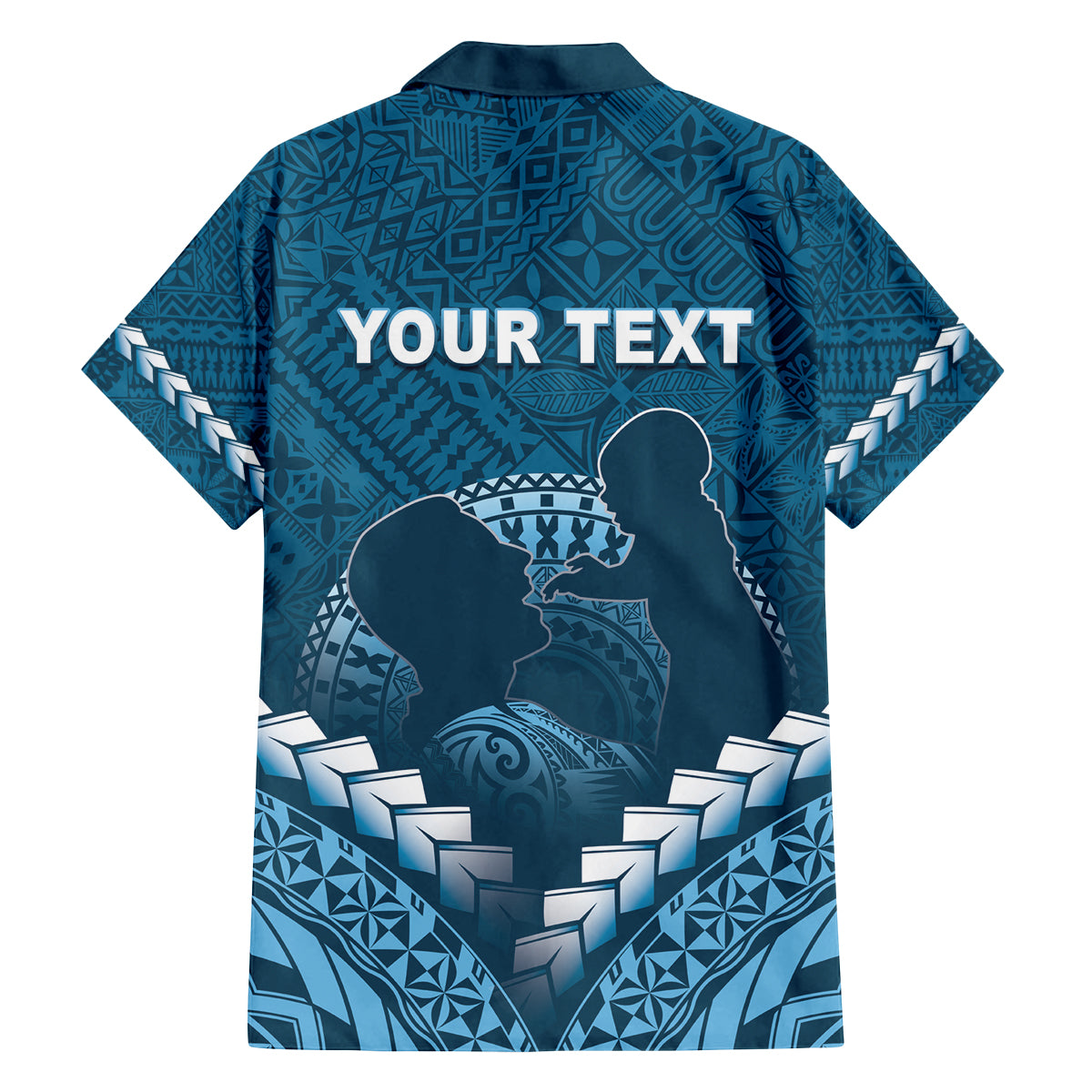 Personalised Fiji Happy Father's Day Family Matching Puletasi and Hawaiian Shirt Au Lomani Iko Dad Polynesian Tribal LT05 - Polynesian Pride