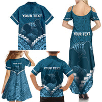 Personalised Fiji Happy Father's Day Family Matching Summer Maxi Dress and Hawaiian Shirt Au Lomani Iko Dad Polynesian Tribal LT05 - Polynesian Pride