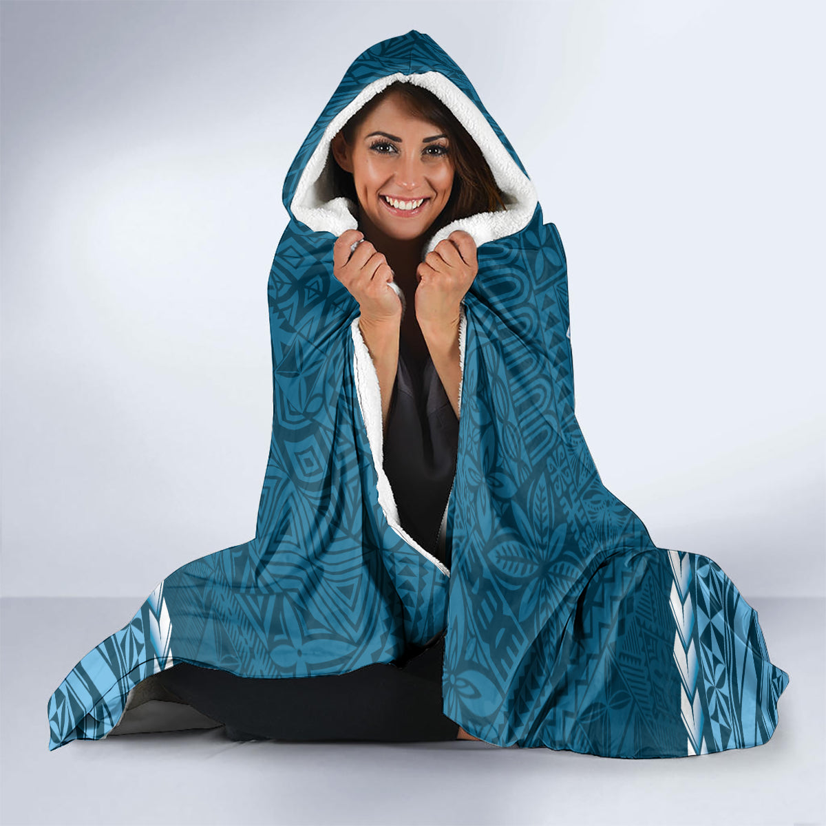 Fiji Happy Father's Day Hooded Blanket Au Lomani Iko Dad Polynesian Tribal