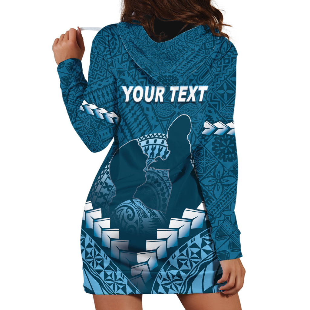 Personalised Fiji Happy Father's Day Hoodie Dress Au Lomani Iko Dad Polynesian Tribal LT05 - Polynesian Pride