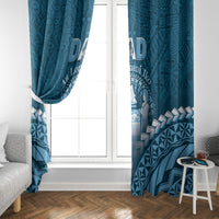 Fiji Happy Father's Day Window Curtain Au Lomani Iko Dad Polynesian Tribal