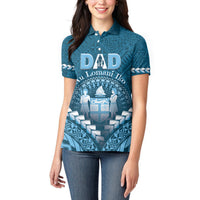 Personalised Fiji Happy Father's Day Women Polo Shirt Au Lomani Iko Dad Polynesian Tribal LT05 - Polynesian Pride