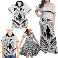 Personalised New Zealand Happy Father's Day Family Matching Off Shoulder Maxi Dress and Hawaiian Shirt Aroha Ahau Ki A Koe Papa Polynesian Tribal LT05 - Polynesian Pride
