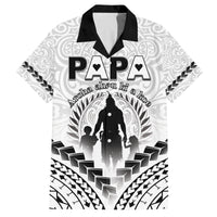 Personalised New Zealand Happy Father's Day Family Matching Off Shoulder Short Dress and Hawaiian Shirt Aroha Ahau Ki A Koe Papa Polynesian Tribal LT05 Dad's Shirt - Short Sleeve White - Polynesian Pride