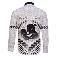 Personalised New Zealand Happy Father's Day Family Matching Off Shoulder Short Dress and Hawaiian Shirt Aroha Ahau Ki A Koe Papa Polynesian Tribal LT05 - Polynesian Pride
