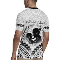 Personalised New Zealand Happy Father's Day Rugby Jersey Aroha Ahau Ki A Koe Papa Polynesian Tribal LT05 - Polynesian Pride