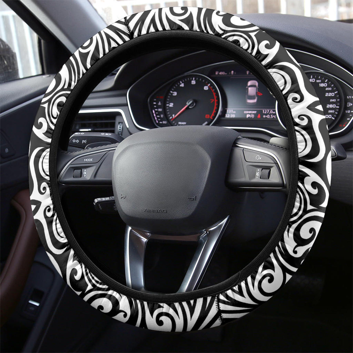 New Zealand Happy Father's Day Steering Wheel Cover Aroha Ahau Ki A Koe Papa Polynesian Tribal LT05 - Polynesian Pride