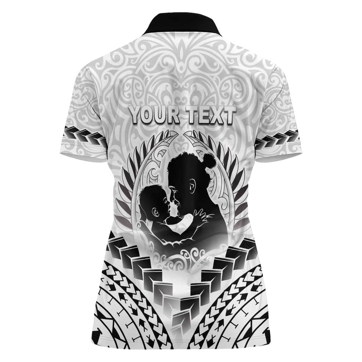 Personalised New Zealand Happy Father's Day Women Polo Shirt Aroha Ahau Ki A Koe Papa Polynesian Tribal LT05 - Polynesian Pride