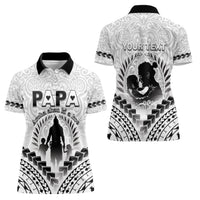 Personalised New Zealand Happy Father's Day Women Polo Shirt Aroha Ahau Ki A Koe Papa Polynesian Tribal LT05 - Polynesian Pride