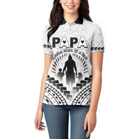 Personalised New Zealand Happy Father's Day Women Polo Shirt Aroha Ahau Ki A Koe Papa Polynesian Tribal LT05 - Polynesian Pride