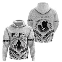 Personalised New Zealand Happy Father's Day Zip Hoodie Aroha Ahau Ki A Koe Papa Polynesian Tribal LT05 - Polynesian Pride