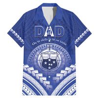 Personalised Samoa Happy Father's Day Family Matching Mermaid Dress and Hawaiian Shirt Ou Te Alofa Ia Te Oe Tama Dad Polynesian Tribal LT05 Dad's Shirt - Short Sleeve Blue - Polynesian Pride