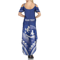 Personalised Samoa Happy Father's Day Family Matching Summer Maxi Dress and Hawaiian Shirt Ou Te Alofa Ia Te Oe Tama Dad Polynesian Tribal LT05 - Polynesian Pride