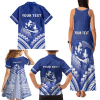 Personalised Samoa Happy Father's Day Family Matching Tank Maxi Dress and Hawaiian Shirt Ou Te Alofa Ia Te Oe Tama Dad Polynesian Tribal LT05 - Polynesian Pride