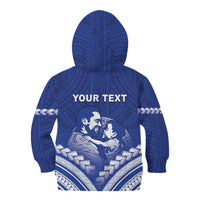 Personalised Samoa Happy Father's Day Kid Hoodie Ou Te Alofa Ia Te Oe Tama Dad Polynesian Tribal