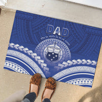 Samoa Happy Father's Day Rubber Doormat Ou Te Alofa Ia Te Oe Tama Dad Polynesian Tribal