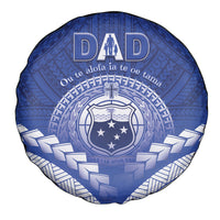 Samoa Happy Father's Day Spare Tire Cover Ou Te Alofa Ia Te Oe Tama Dad Polynesian Tribal