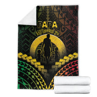 Vanuatu Happy Father's Day Blanket Mi Lavem Yu Papa Polynesian Tribal