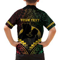 Personalised Vanuatu Happy Father's Day Family Matching Long Sleeve Bodycon Dress and Hawaiian Shirt Mi Lavem Yu Papa Polynesian Tribal LT05 - Polynesian Pride