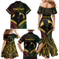 Personalised Vanuatu Happy Father's Day Family Matching Mermaid Dress and Hawaiian Shirt Mi Lavem Yu Papa Polynesian Tribal