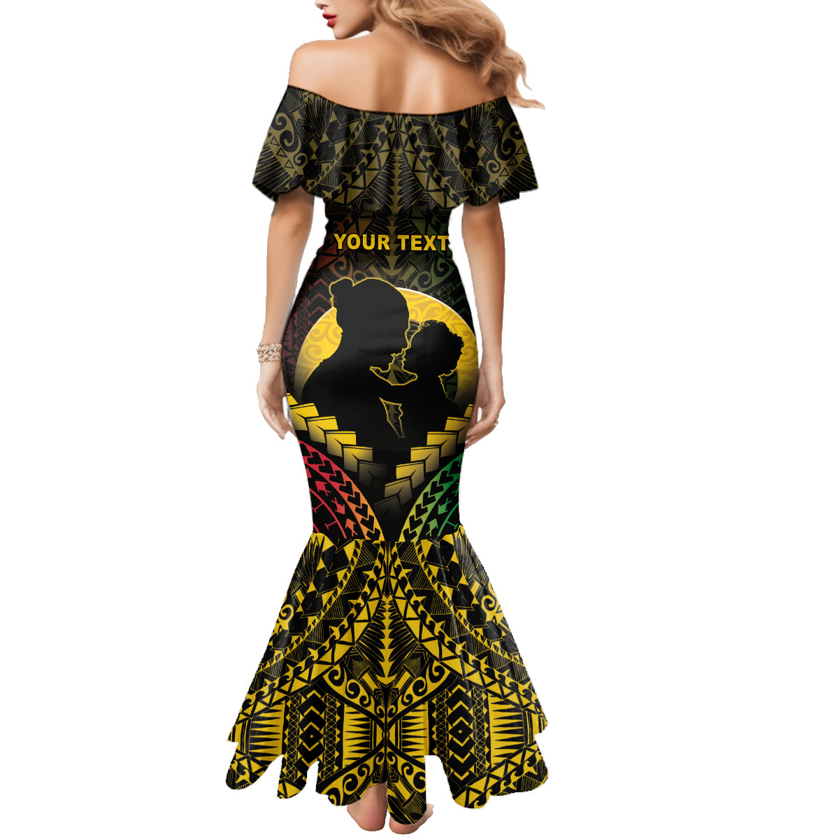 Personalised Vanuatu Happy Father's Day Family Matching Mermaid Dress and Hawaiian Shirt Mi Lavem Yu Papa Polynesian Tribal