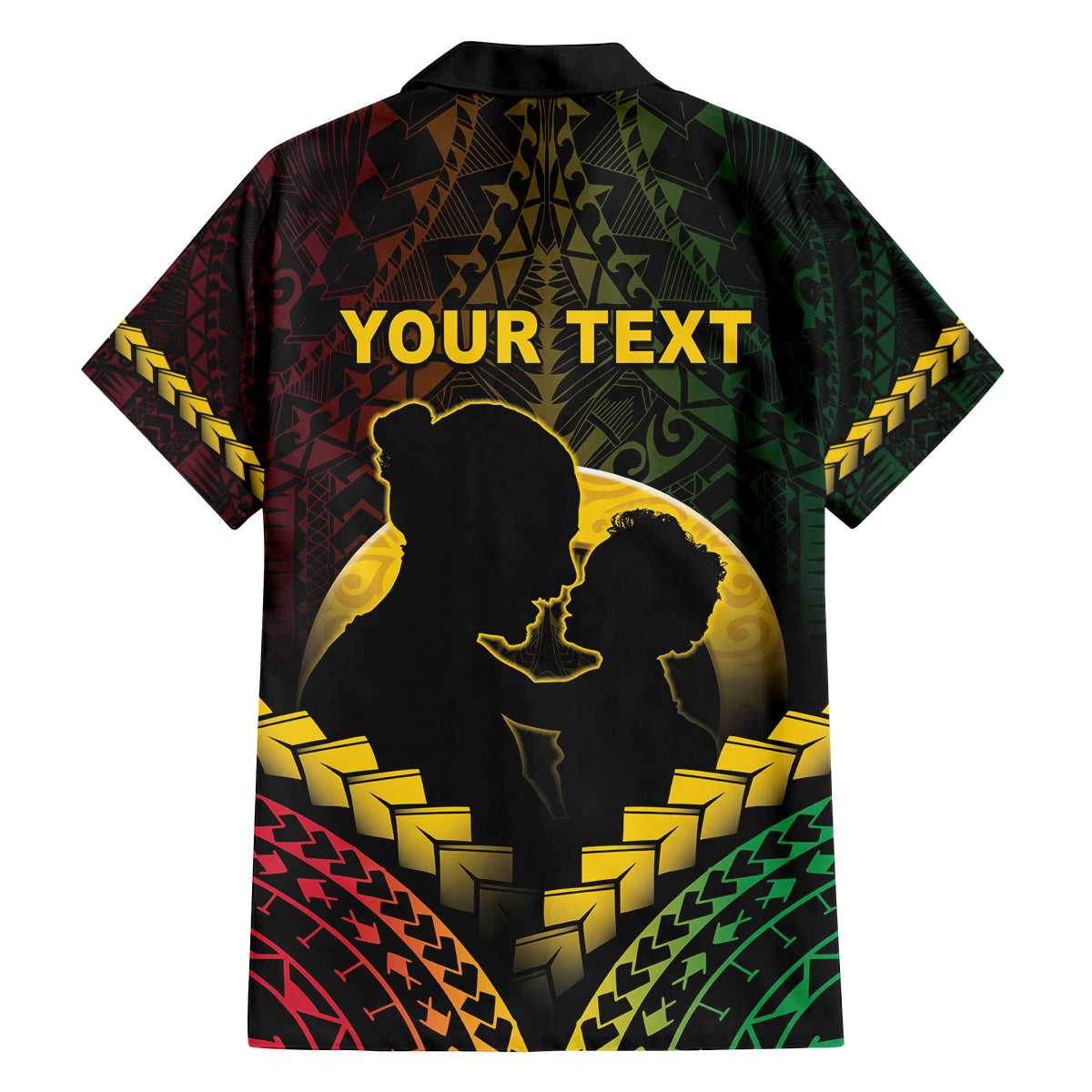 Personalised Vanuatu Happy Father's Day Family Matching Off The Shoulder Long Sleeve Dress and Hawaiian Shirt Mi Lavem Yu Papa Polynesian Tribal LT05 - Polynesian Pride