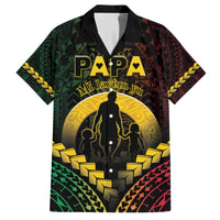 Personalised Vanuatu Happy Father's Day Family Matching Tank Maxi Dress and Hawaiian Shirt Mi Lavem Yu Papa Polynesian Tribal LT05 Dad's Shirt - Short Sleeve Reggae - Polynesian Pride